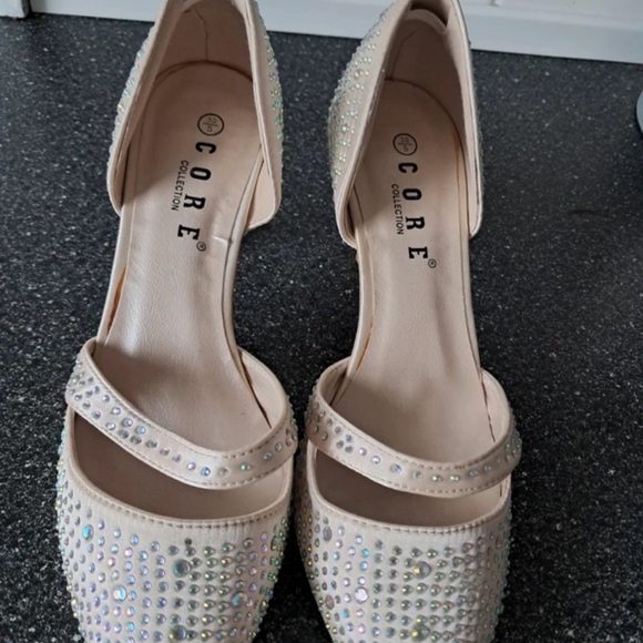 Corelle Shoes - Corelle Ivory Sparkle Heels